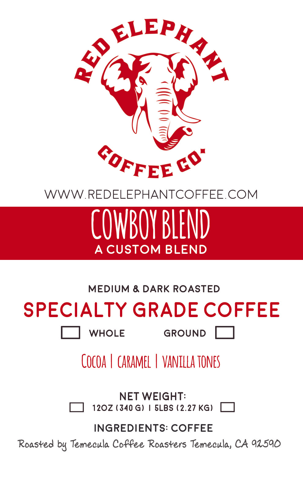 Cowboy Blend - Red Elephant Coffee Co.