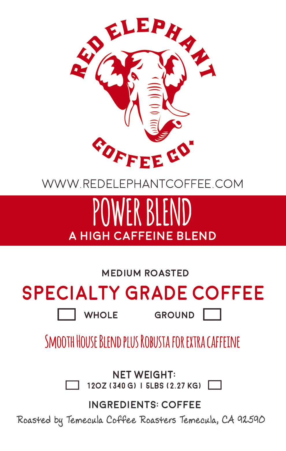 Power Blend - Red Elephant Coffee Co.