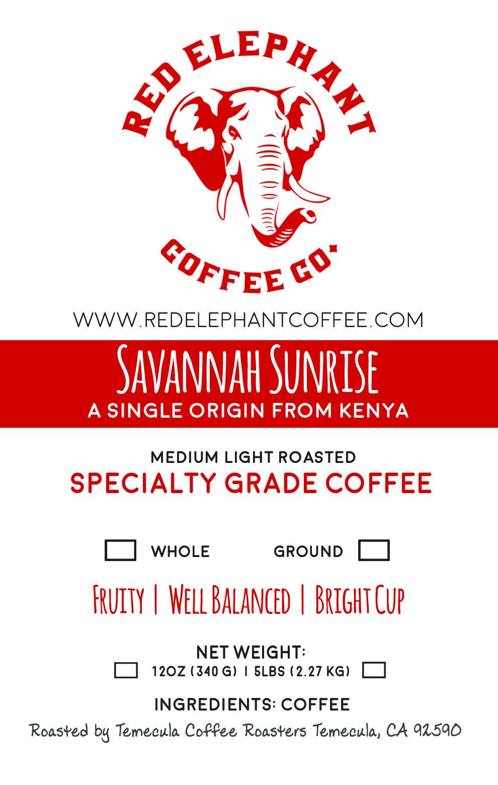 Savannah Sunrise - Red Elephant Coffee Co.