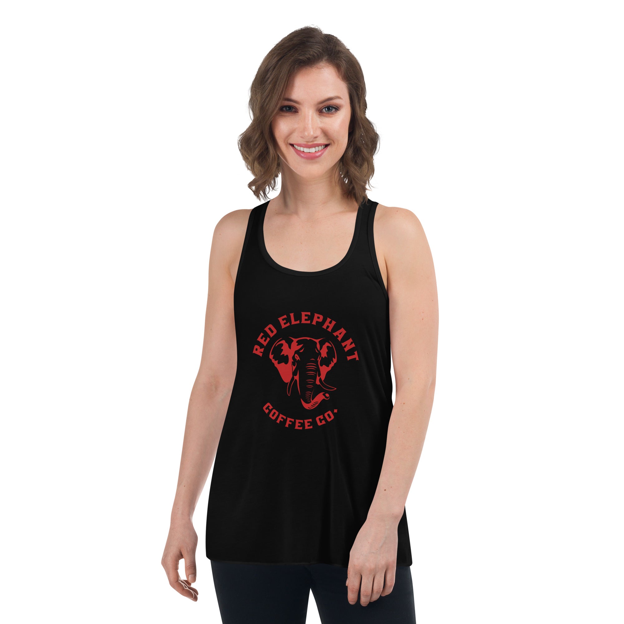 Women's Flowy Racerback Tank - Red Elephant Coffee Co.